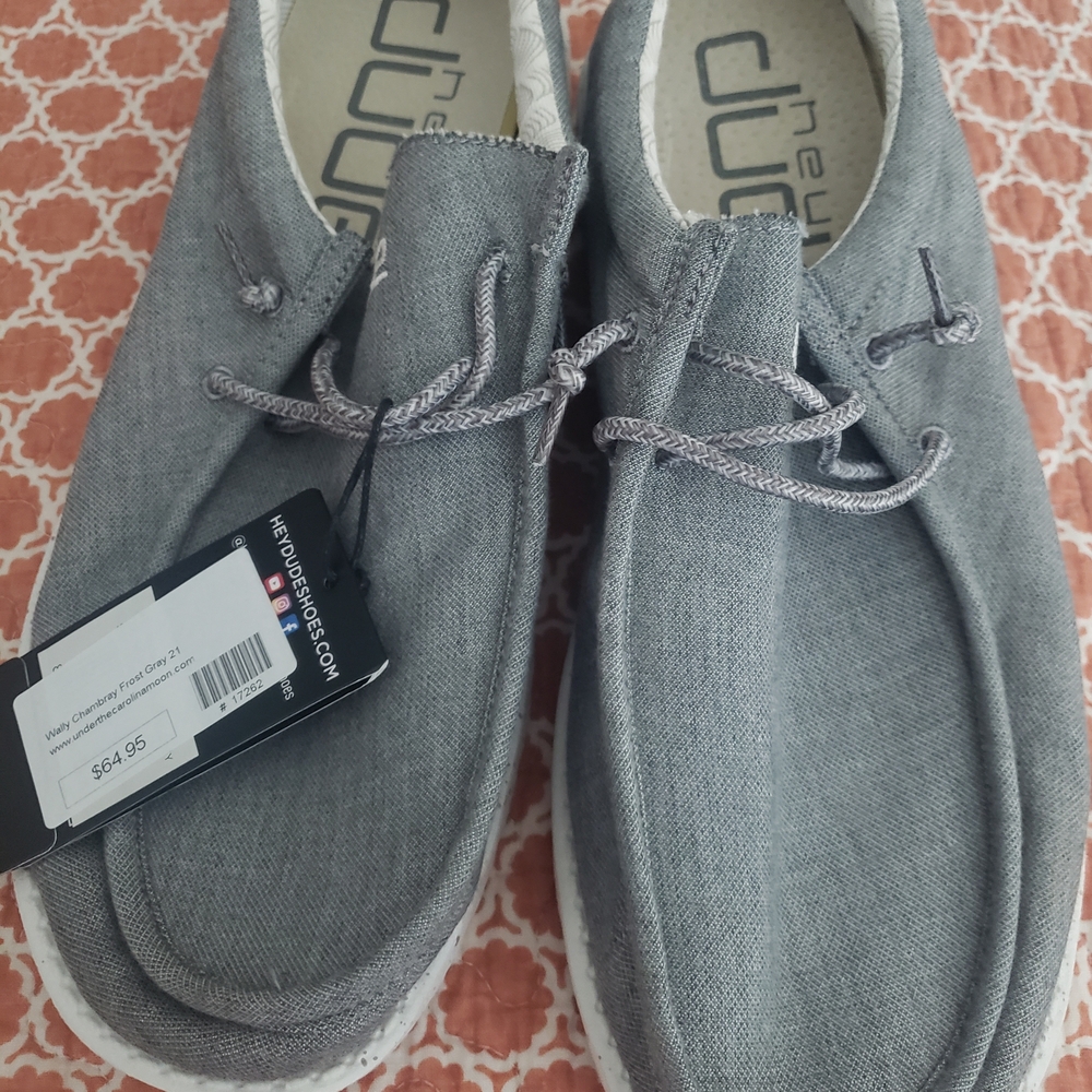NWT Hey Dude Men's Gray Casual Shoes